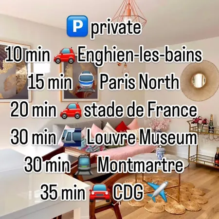 85 M2 Proche De Paris Stade De France Parking Free Apartment *